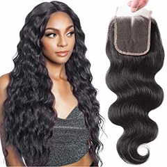 TD Hair Peruvian Body Wave 5x5 Lace Closure Free Part Human Hair Closure 10-20 inch Pre Plucked Hairline Remy Hair for Women
